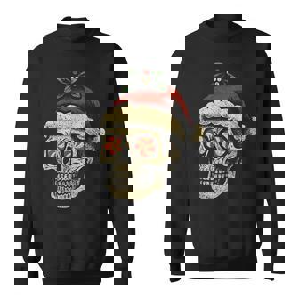 Santa Skull Christmas – Dark Holiday Sweatshirt Unisex | Mazezy