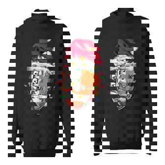 Santa Sports For Boys Christmas Football Player Sweatshirt - Thegiftio