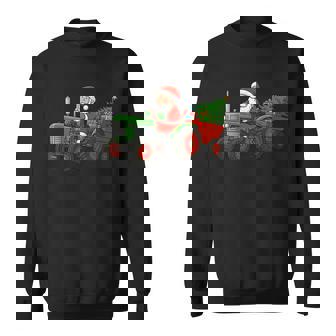 Santa Tractor Farm Truck Farmer Christmas Xmas Driving Sweatshirt Unisex | Mazezy