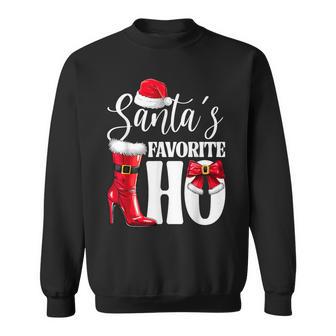 Santa's Favorite Ho Christmas Lights Merry Christmas Pajamas Sweatshirt | Seseable UK