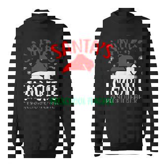 Santas Favorite Preschool Teacher Christmas Xmas Santa Sweatshirt Unisex | Mazezy