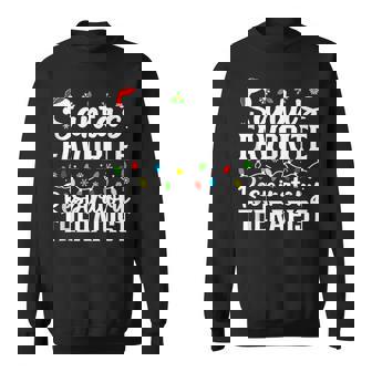 Santa's Favorite Respiratory Therapist Christmas Sweatshirt | Mazezy