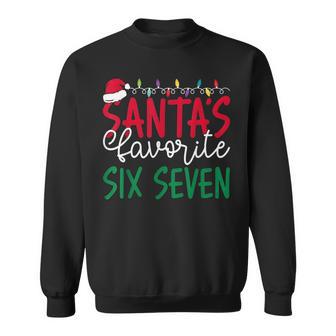 Santa’S Favorite Six Seven 67 Christmas Humor Meme Sweatshirt - Thegiftio UK
