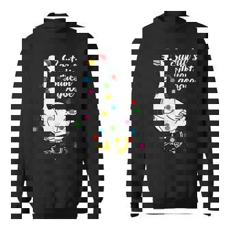 Santa’S Silliest Goose Christmas Family Sweatshirt | Mazezy