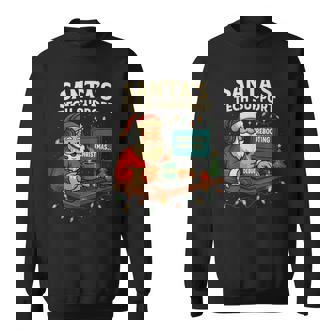 Santa’s Tech Support Rebooting Christmas Geek Holiday Sweatshirt Unisex | Mazezy