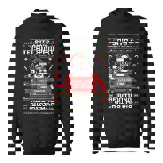 Santa's Tech Support Rebooting Christmas Ugly Santa Holiday Sweatshirt | Mazezy