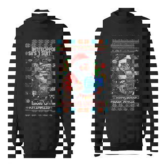 Santa's Tech Support Rebooting Christmas Ugly Sweater Sweatshirt - Thegiftio
