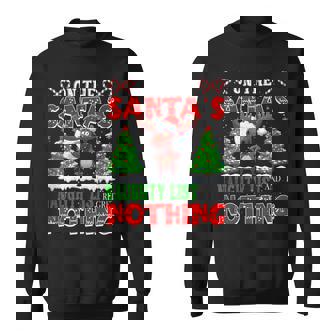 On Santa's Xmas Naughty List Regret Nothing Santa Moose Sweatshirt | Seseable CA