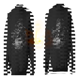 Sasquatch Eating Ramen Japanese Bigfoot Eating Noodles Sweatshirt Unisex | Mazezy