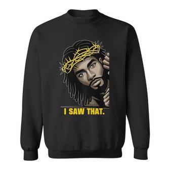 I Saw That Black Jesus Face African American Locs Sweatshirt - Thegiftio UK