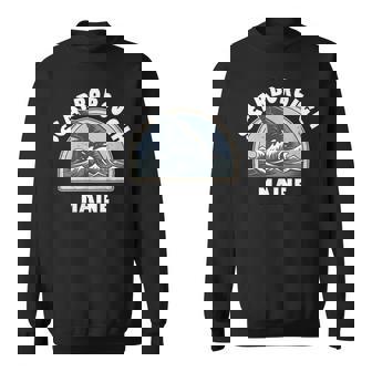 Scarborough Maine Swimming Shark Fin Beach Vacation Souvenir Sweatshirt Unisex | Mazezy