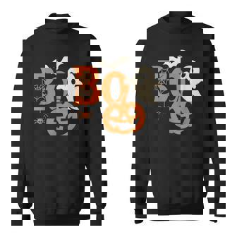 Scary Bold Boo Halloween Ghost Pumpkin Bat Spider Sweatshirt Unisex | Mazezy