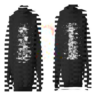 Schnauzer Christmas Light Puppy Dog Xmas Sweatshirt | Mazezy