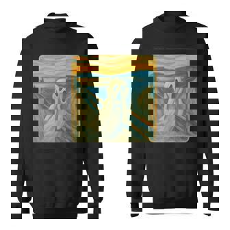 Screaming Ghost Expressionist Art Parody Halloween Meme Tank Top Sweatshirt Unisex | Mazezy