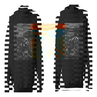 Screaming Raccoon Expressionist Art Parody Halloween Meme Tank Top Sweatshirt Unisex | Mazezy