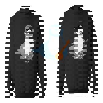 Seal Wearing Sunglasses Playing Sitar Sitarist Tank Top Sweatshirt Unisex | Mazezy