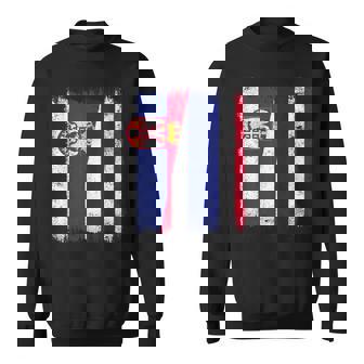 Serbia Thailand Half Flag Serbian Thai Roots Sweatshirt Unisex | Mazezy