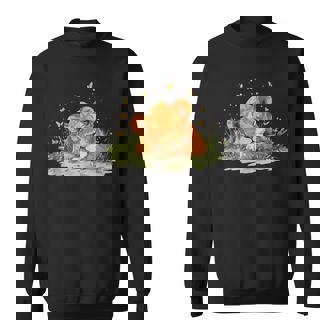 Serene Lion Resting Surrounded By Butterflies Tank Top Sweatshirt Unisex | Mazezy