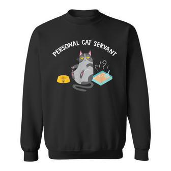 Servant Personnel Pour Chat – Cadeau Amusant Pour Les Amoureux Des Chats Sweater e - Cadeauxyz