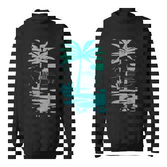 Seychelles Minimalist Beach Scene – Tropical Island Vibes Sweatshirt Unisex | Mazezy