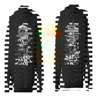 Shamrock And Roll Leprechaun Guitar Sweatshirt Unisex | Mazezy