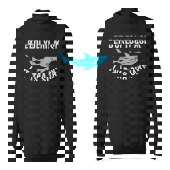 It Was A Shark Ampu Prosthetic Leg Amputation Sweatshirt - Thegiftio