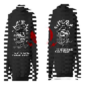 Shit Show Supervisor Cool Boy Skull Sarcastic Work Humor Sweatshirt - Monsterry