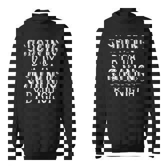 Shooting By Day Gaming By Night Competition Gun Marksman Tank Top Sweatshirt Unisex | Mazezy