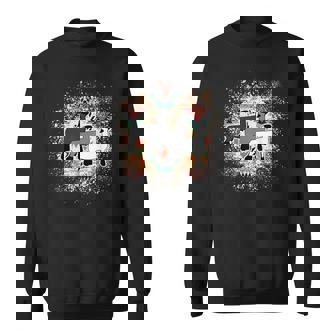 Show Club Lamb With Western Aztec-Inspired Geometric Splash Sweatshirt | Mazezy