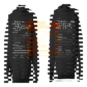 Shrimp And Grits Nutrition Facts Label Calories Protein Food スウェットシャツ - Kawaiitshirt