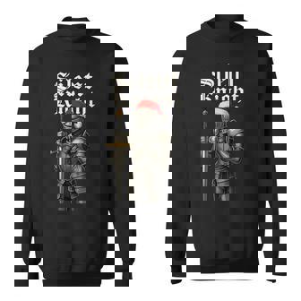 Silent Knight Santa Christmas Knight Armor Humor Outfi Sweatshirt Unisex | Mazezy