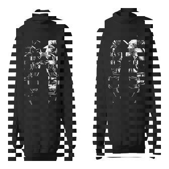 Silueta De Guantes De Boxeo Manga Larga Camisa de entrenamiento - Regaloses