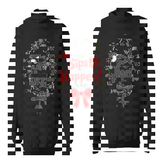 Sips Happen Holiday Quote Sweatshirt | Mazezy