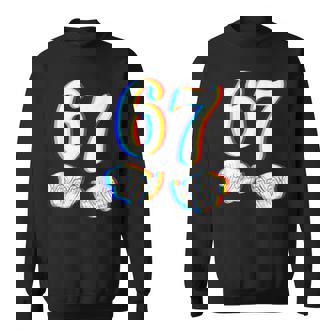 Six Seven 6 7 Meme Techno Rave EDM 6 7 Hands Holiday Sweatshirt Unisex | Mazezy