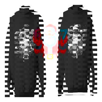 Six Seven 67 Meme Santa 67 Ice Cream Drip Christmas Pajamas Sweatshirt | Mazezy