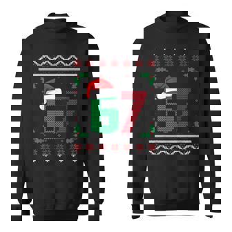 Six Seven Christmas 6 7 Ugly Christmas Sweater Sweatshirt | Seseable CA