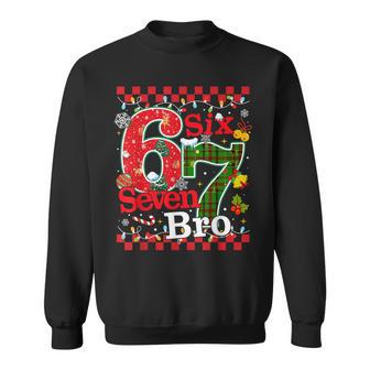Six Seven Christmas Bro Brainrot Meme 67 Gen Z Slang Sweatshirt - Thegiftio UK