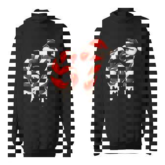 Six Seven Christmas Melting Candy Cane 67 Ice Cream Drip Sweatshirt | Mazezy