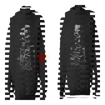 Skeleton Skull Broken Heart Macabre Love Goth Alt Punk Bones Tank Top Sweatshirt Unisex | Mazezy