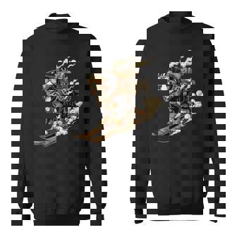 Ski Dog With Jetpack And Goggles Steam Power Sweatshirt Unisex | Mazezy