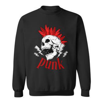Skull Punks Tyle Punk Britannique Mohawk Manche Longue Sweater e - Cadeauxyz