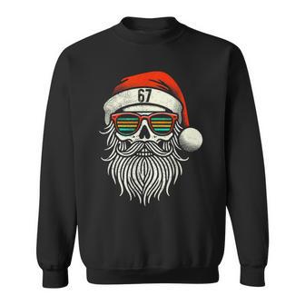 Skull Santa Christmas Meme Six Seven Xmas Skeleton Sweatshirt - Thegiftio UK