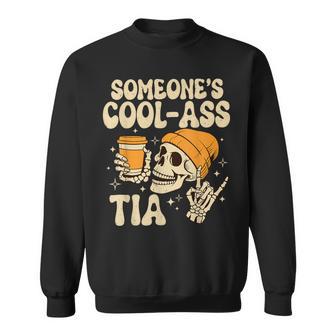 Skull Skeleton Someone's Cool Ass Tia Cool Auntie Club Sweatshirt | Seseable UK