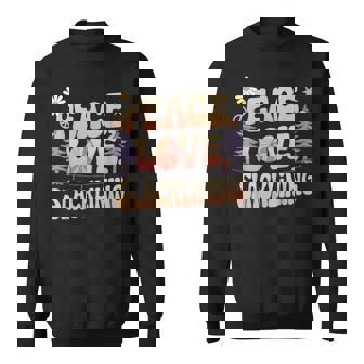 Slackliner 60s 70s Hippie Retro Peace Love Slacklining Sweatshirt Unisex | Mazezy