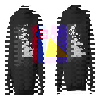 Slovakia Bosnia And Herzegovina Half Flag Sweatshirt Unisex | Mazezy