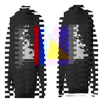 Slovenia Bosnia And Herzegovina Half Flag Sweatshirt Unisex | Mazezy