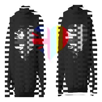 Small Romania UK Flag Union Jack For Proud British Romanian Sweatshirt Unisex | Mazezy