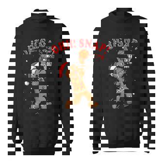 Snap Christmas Santa Gingerbread Playing Basketball Player Sweatshirt - Monsterry