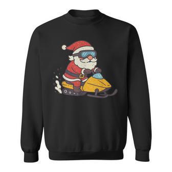 Snowmobile Christmas Vintage Santa Xmas Sweatshirt | Seseable UK