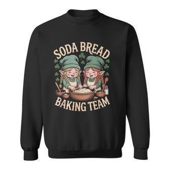 Soda Bread Baking Team Cute Irish Elf Shamrocks Sweatshirt Unisex | Mazezy